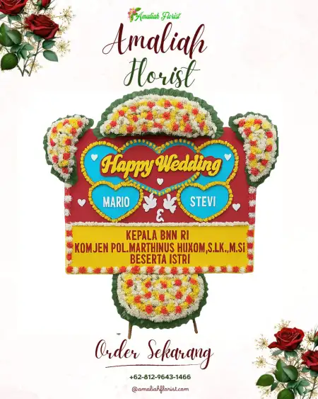 Papan Bunga Pernikahan Demulih